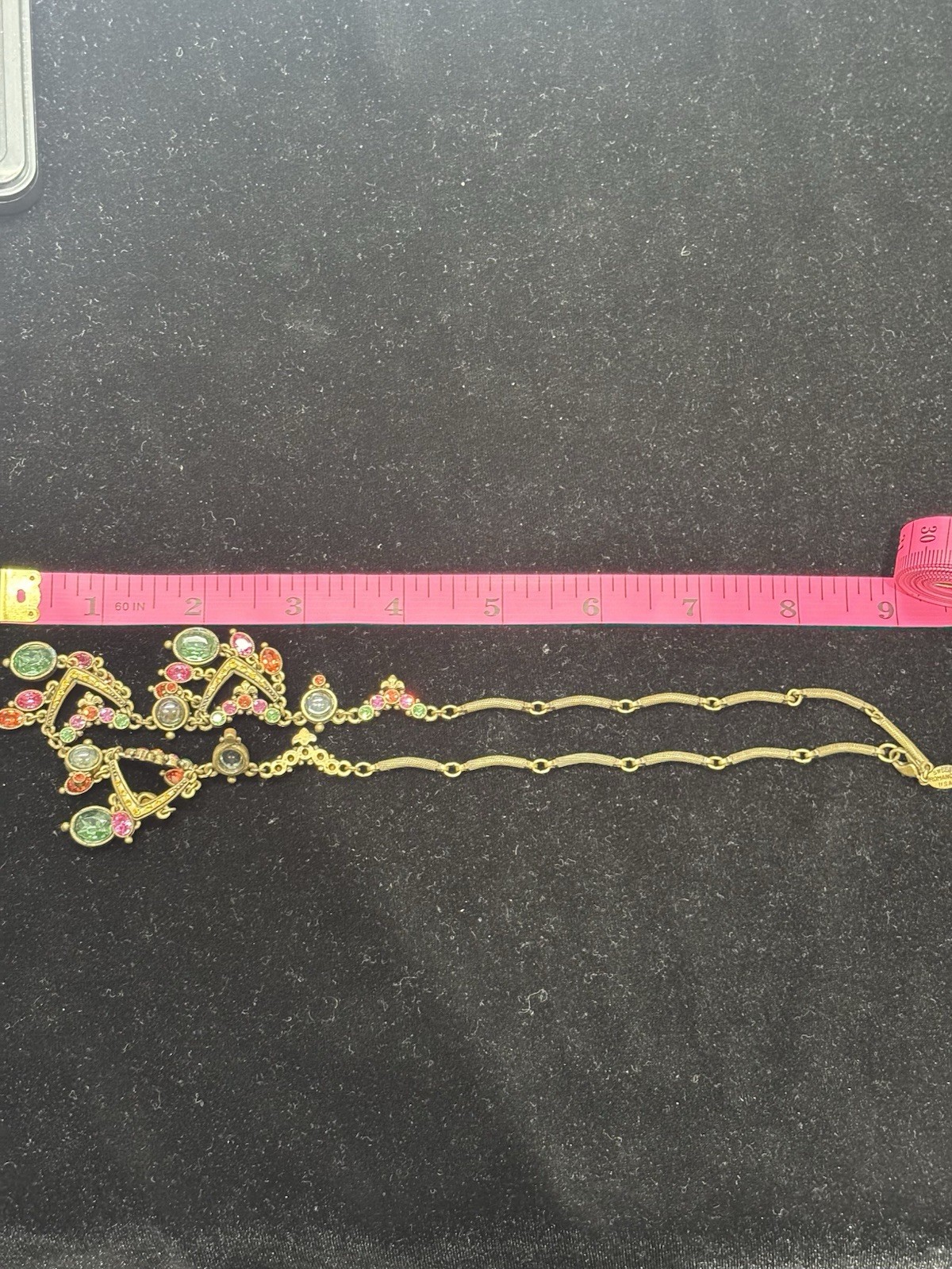 Sweet Romance Victorian Multi Color Crystal Necklace.