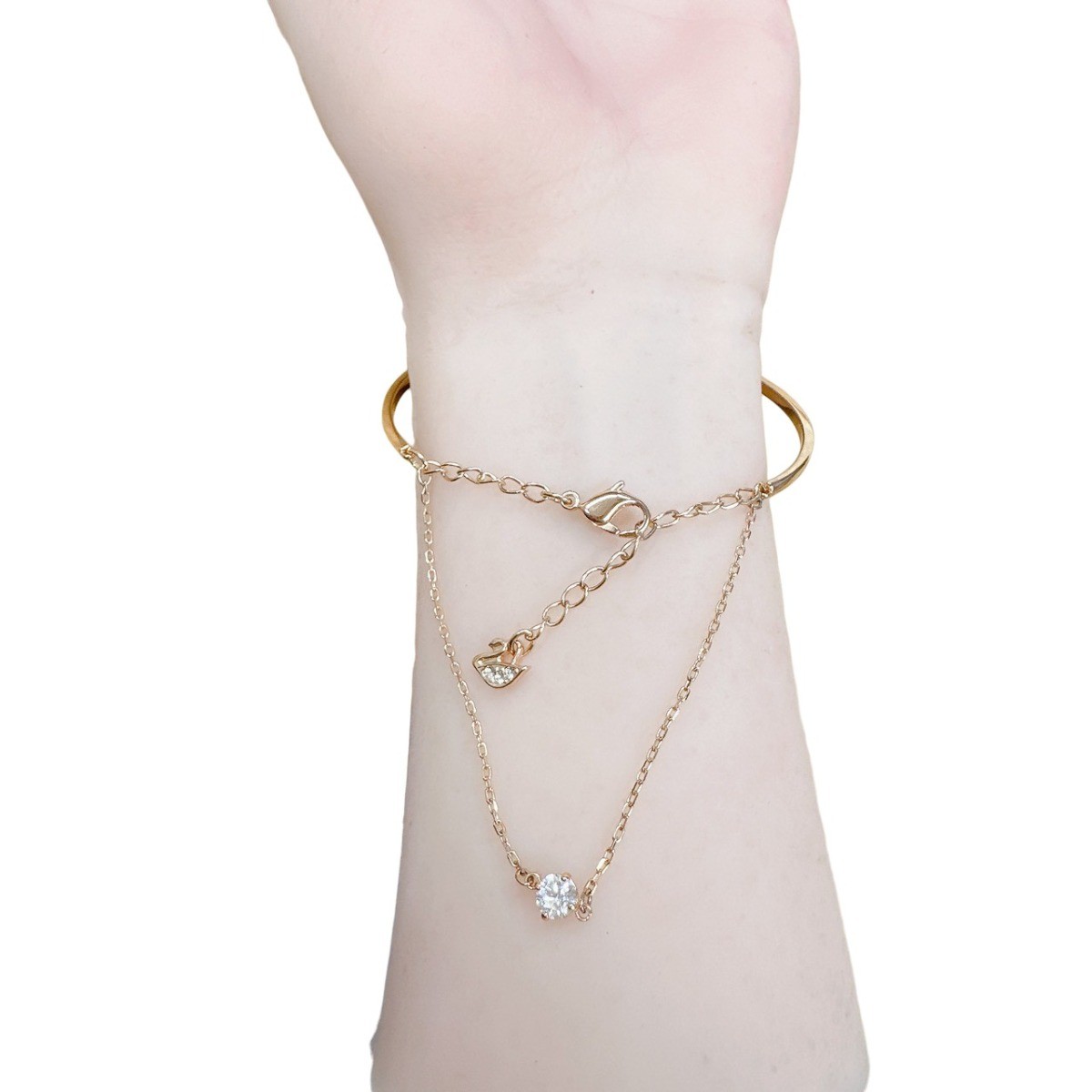 SWAROVSKI Bangle Rhinestone bracelet Not specified Pink gold Women