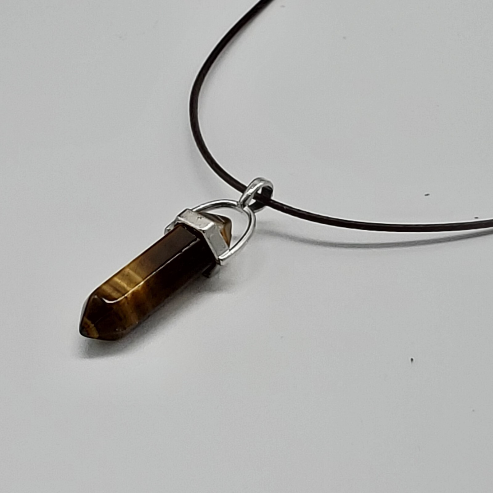 Tiger Eye Stone Gemstone Pendant Charm Jewelry Necklace 36-11