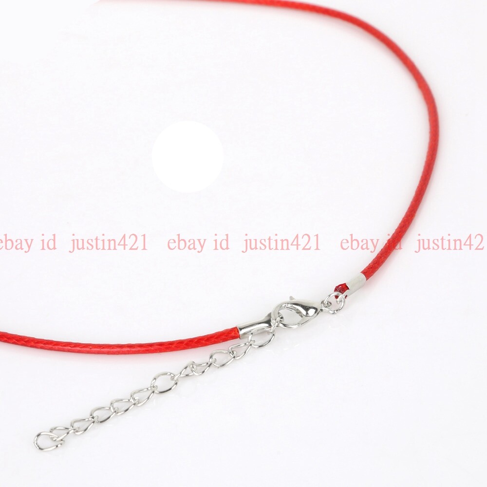 10pcs Multicolor Leather Wax Necklace Cord DIY String Rope Lobster Clasp 18″