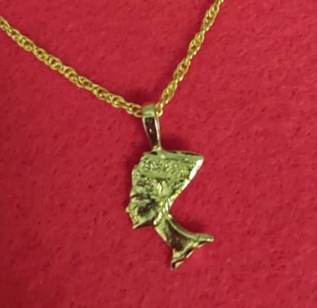 14KT GOLD PLATED EGYPTIAN NEFERTITI CHARM PENDANT – 2182