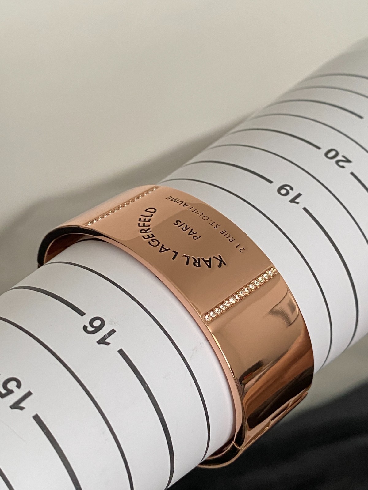 Karl Lagerfeld Rue St. Guillaume Large Bangle with Crystal from Swarovski