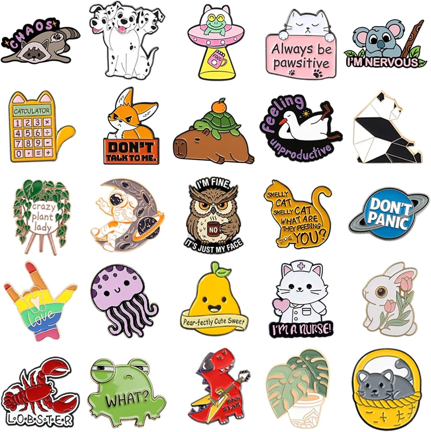 Cute Anime Enamel Pins – 20/40/50 PCS Set for Personalizing Backpacks & Jackets