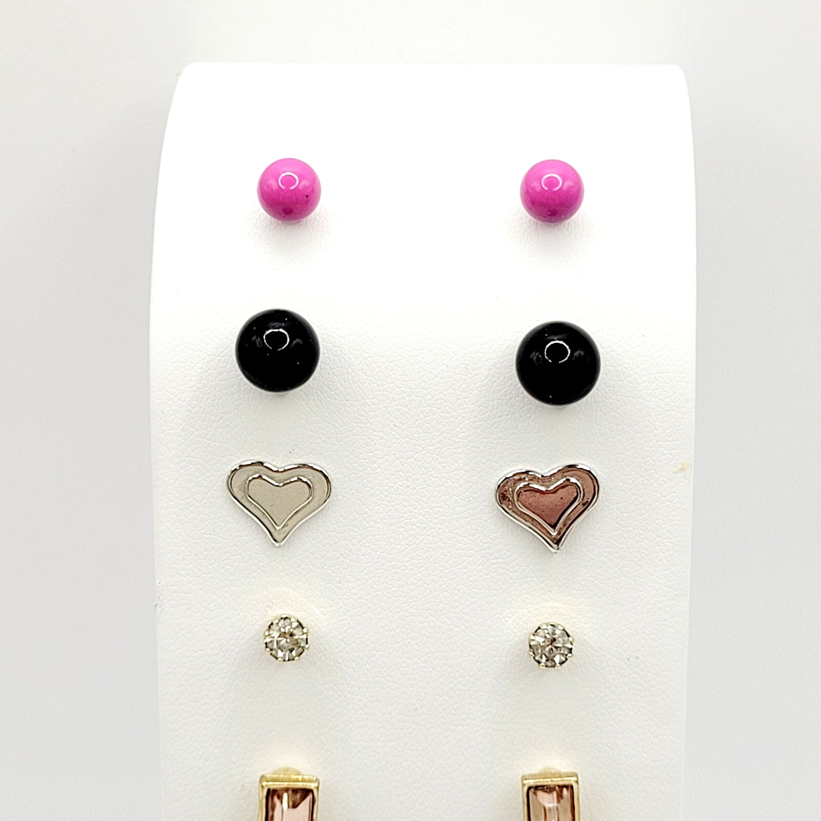 10 Pair Stud Mixed Material Tone Color Modern Pierced Earrings
