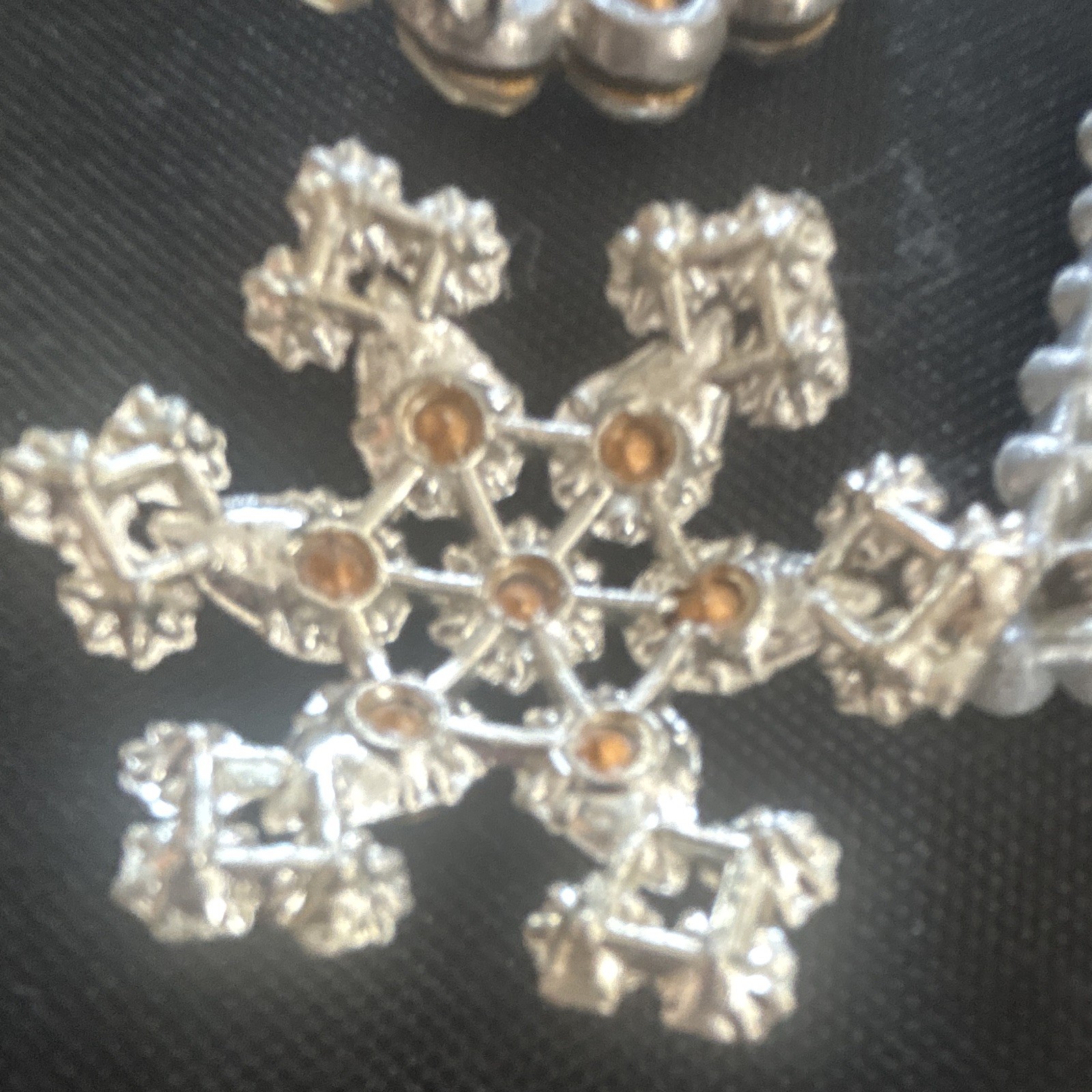 Vintage Silver Tone Rhinestone Crystal Cluster Brooch Pins Lot of 7 Mixed Shapes