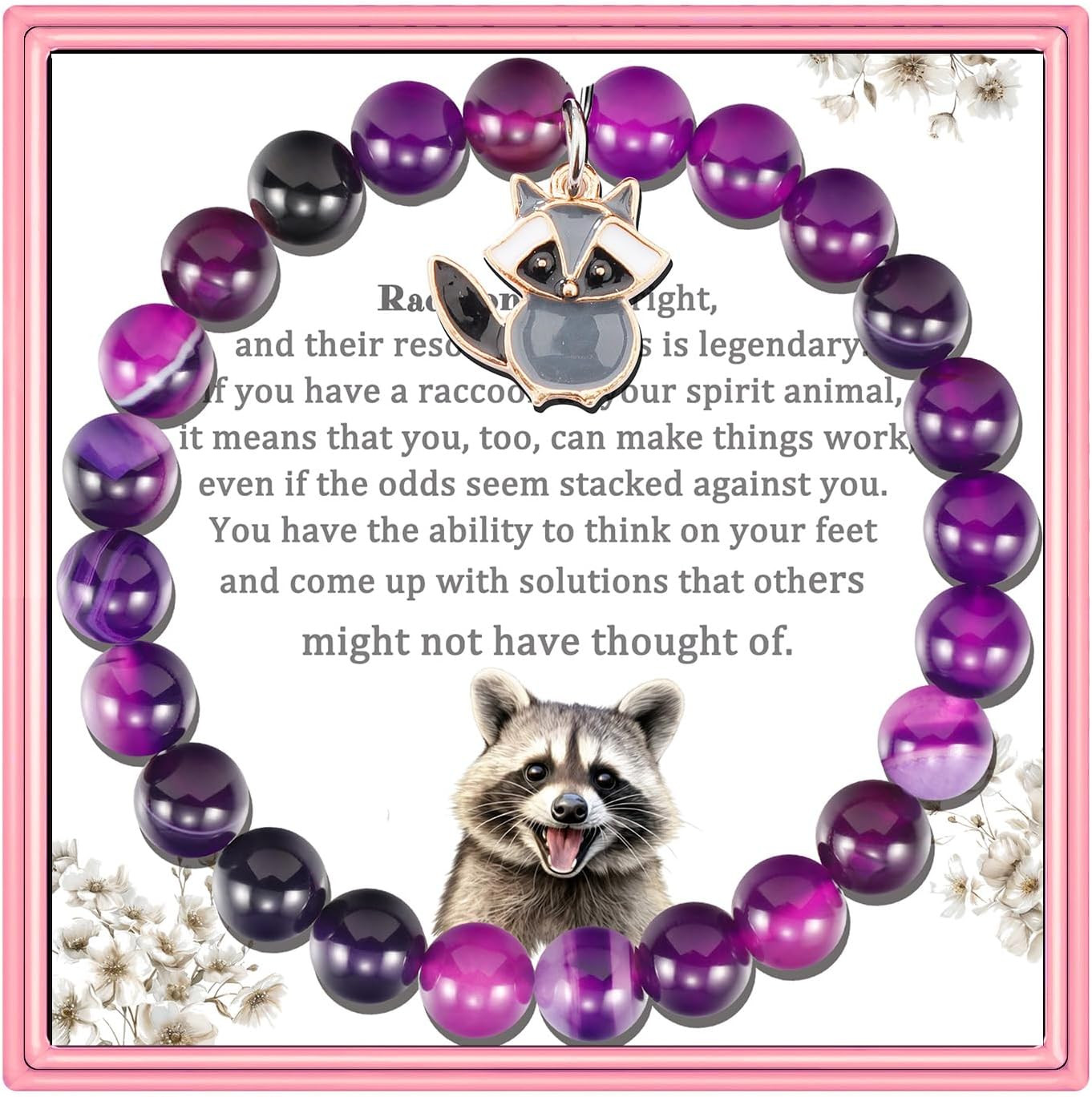Funny Raccoon Bracelets for Women Raccoon Bracelets Gifts for Women Raccoon Natu