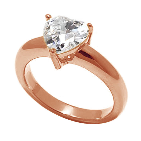 2.12 Ct Heart Prong-Set Solitaire Ring in Simulated Diamond Sterling Silver 925