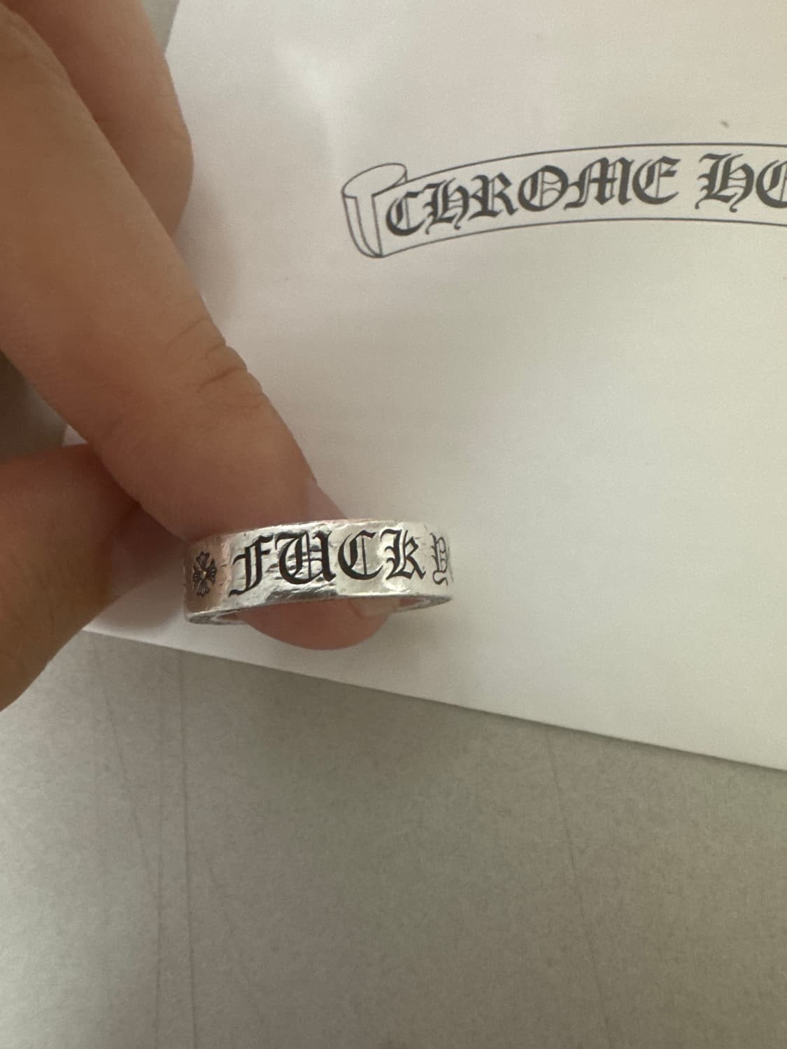 Chrome Hearts FXXK YOU RING 6mm US7