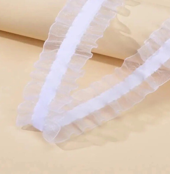 New Fashion Ladies Women Elastic Black,white Ruffle LACE Chakor Necklace party