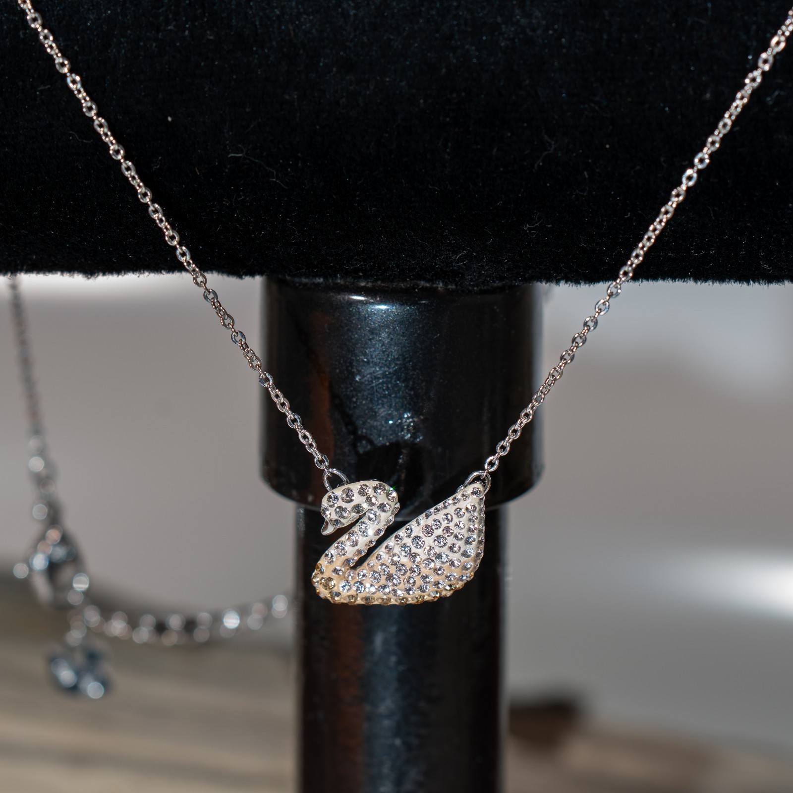 Swarovski Iconic Swan necklace, Multi-colored, Rhodium Plating