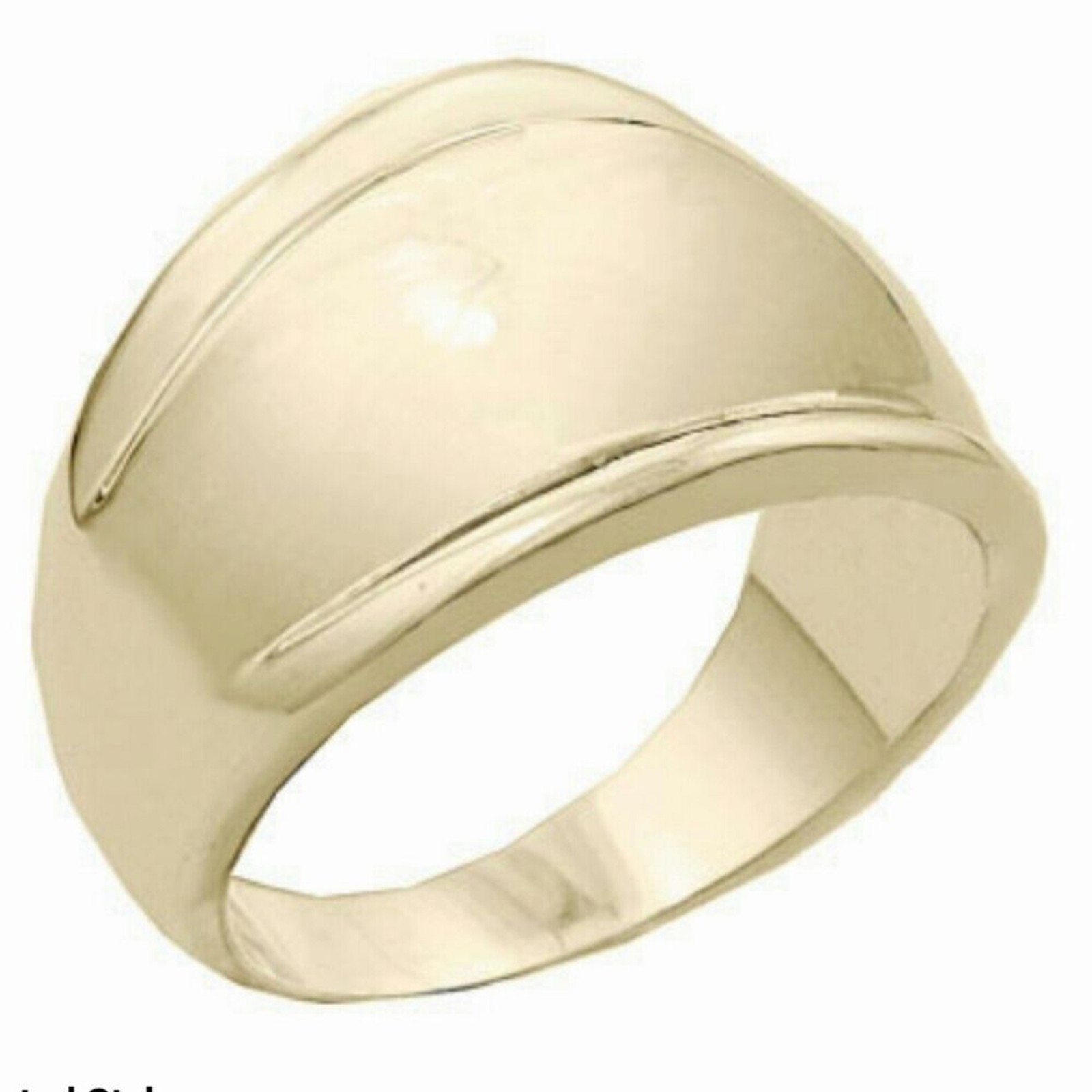 Gold Plated Cocktail Band Ring Size ,12 wide