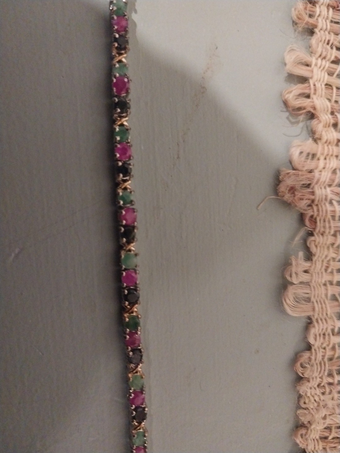 Multi Gemstone XOXO Bracelet in 18K YG Plated &/PlatBond,7.25″, TCW=6.0 CTS