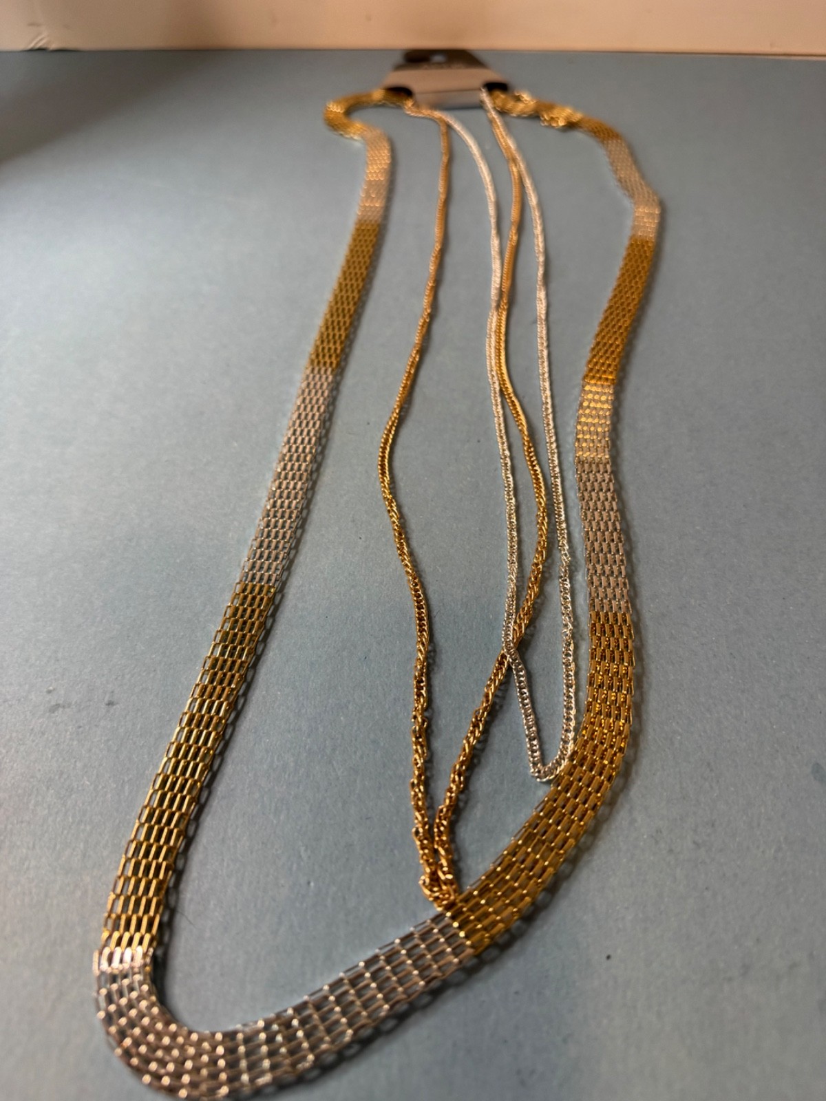 Apt. 9 Triple Gold And Silver Toned Chains Necklace