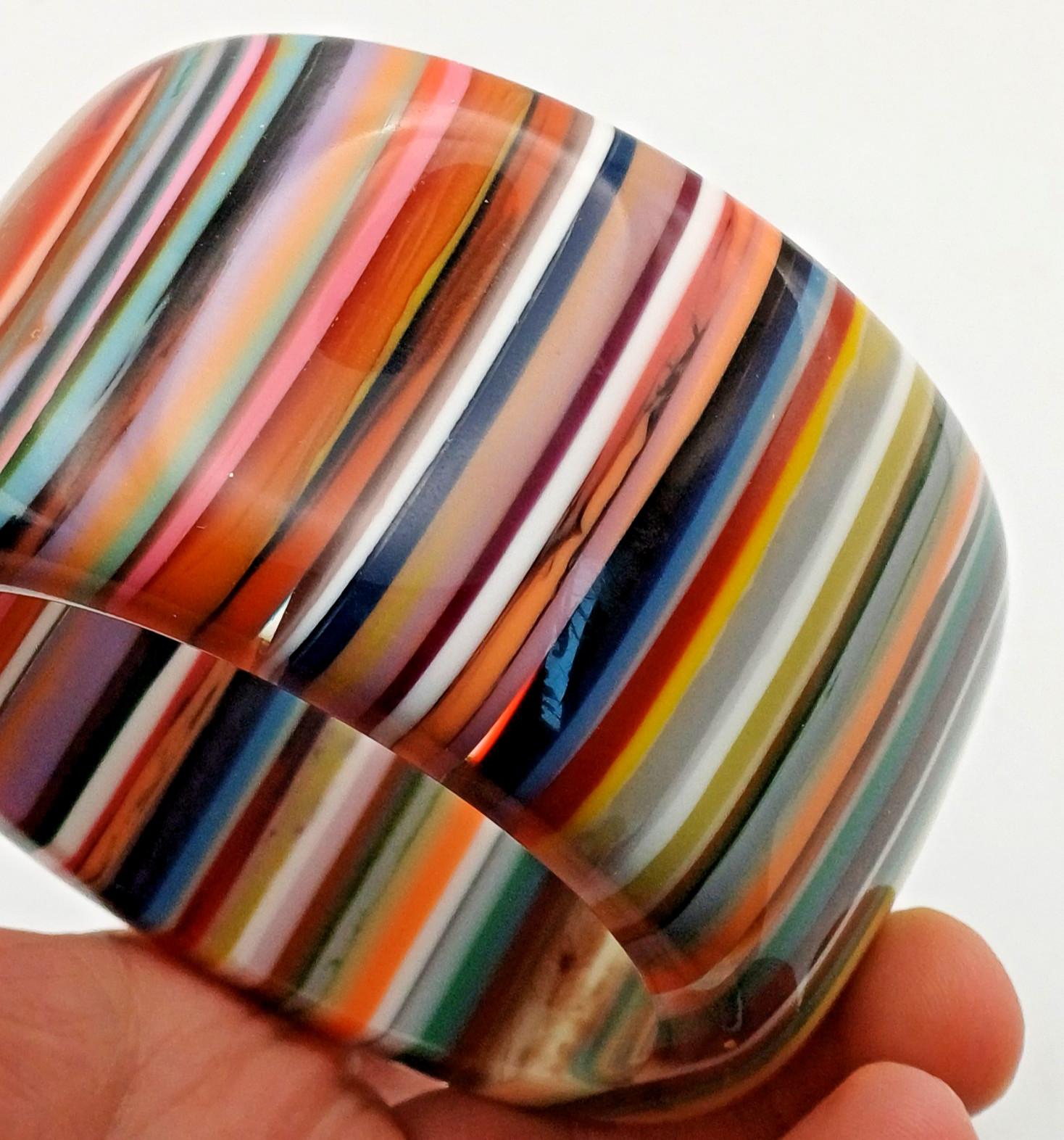 SoBral Jackie Brazil Wide Multi Coloured Bracelet Bangle pop art