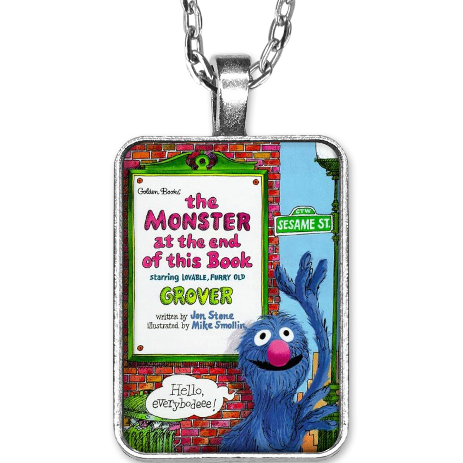 The Monster at the End of This Book Handmade in USA Necklace of Keychain