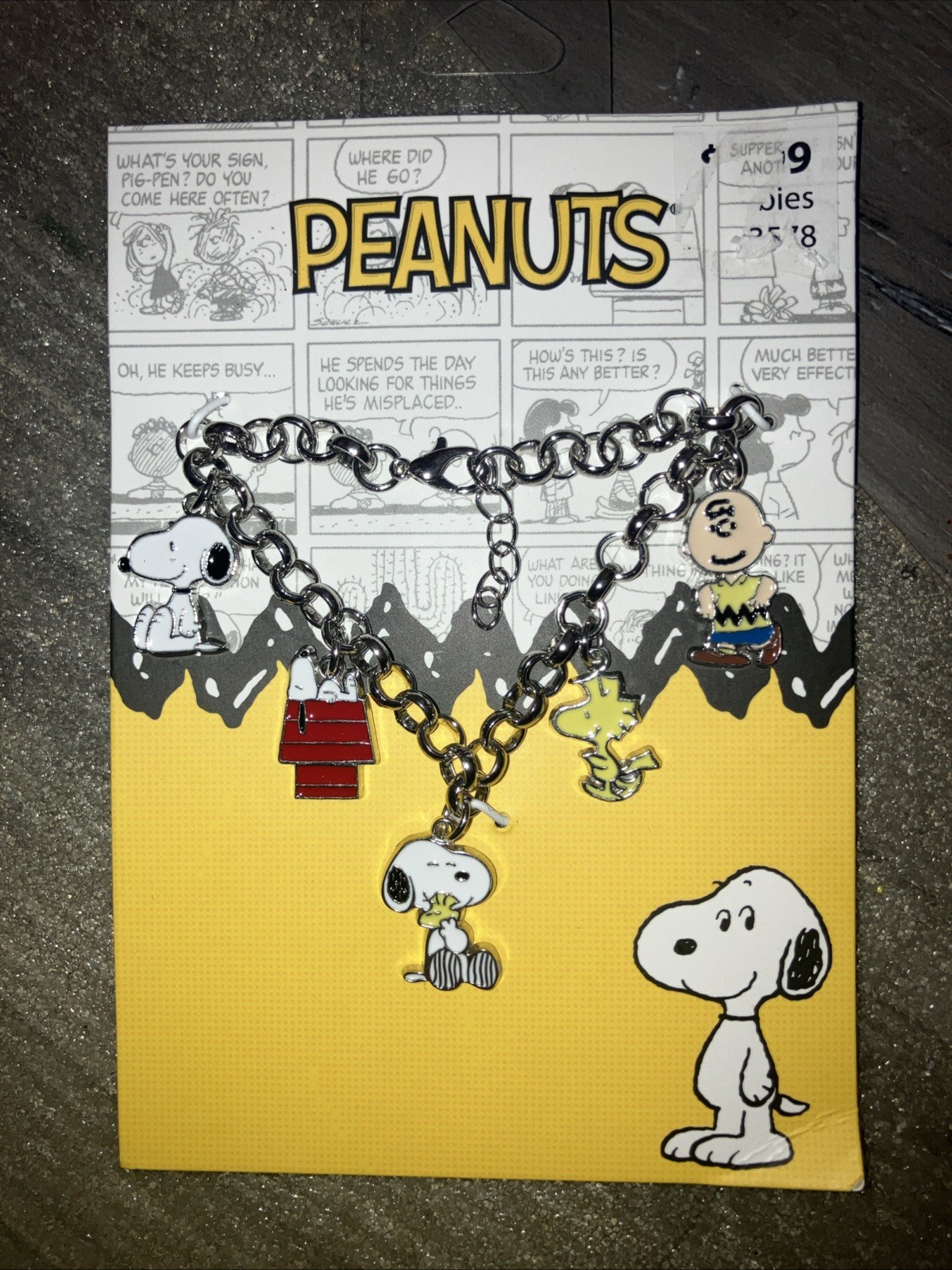 PEANUTS Charm Bracelet for Women, 7″+1″ Fashion Snoopy Bracelet with 5 Charms
