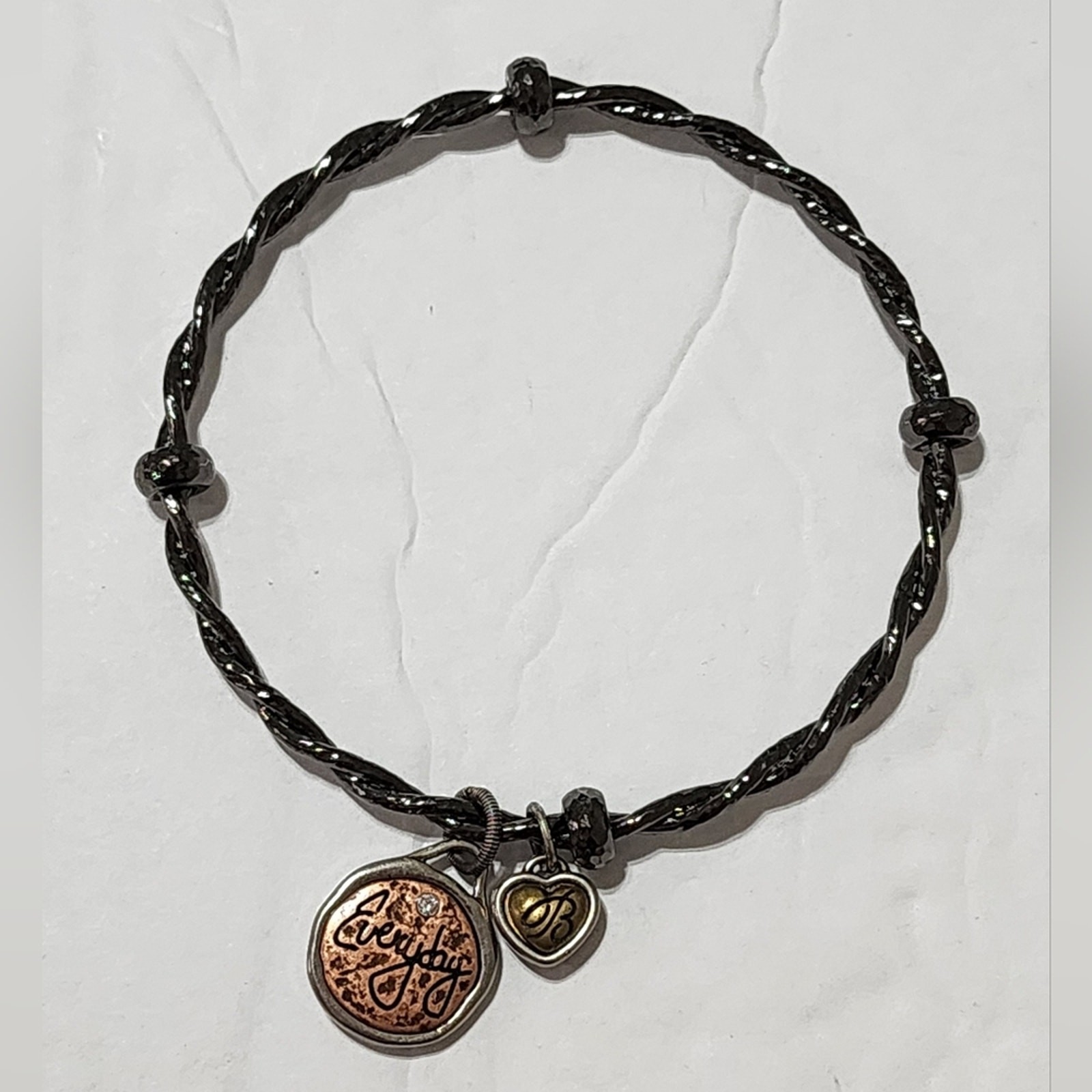 Brighton “everyday find the beauty” mixed metals charm bracelet