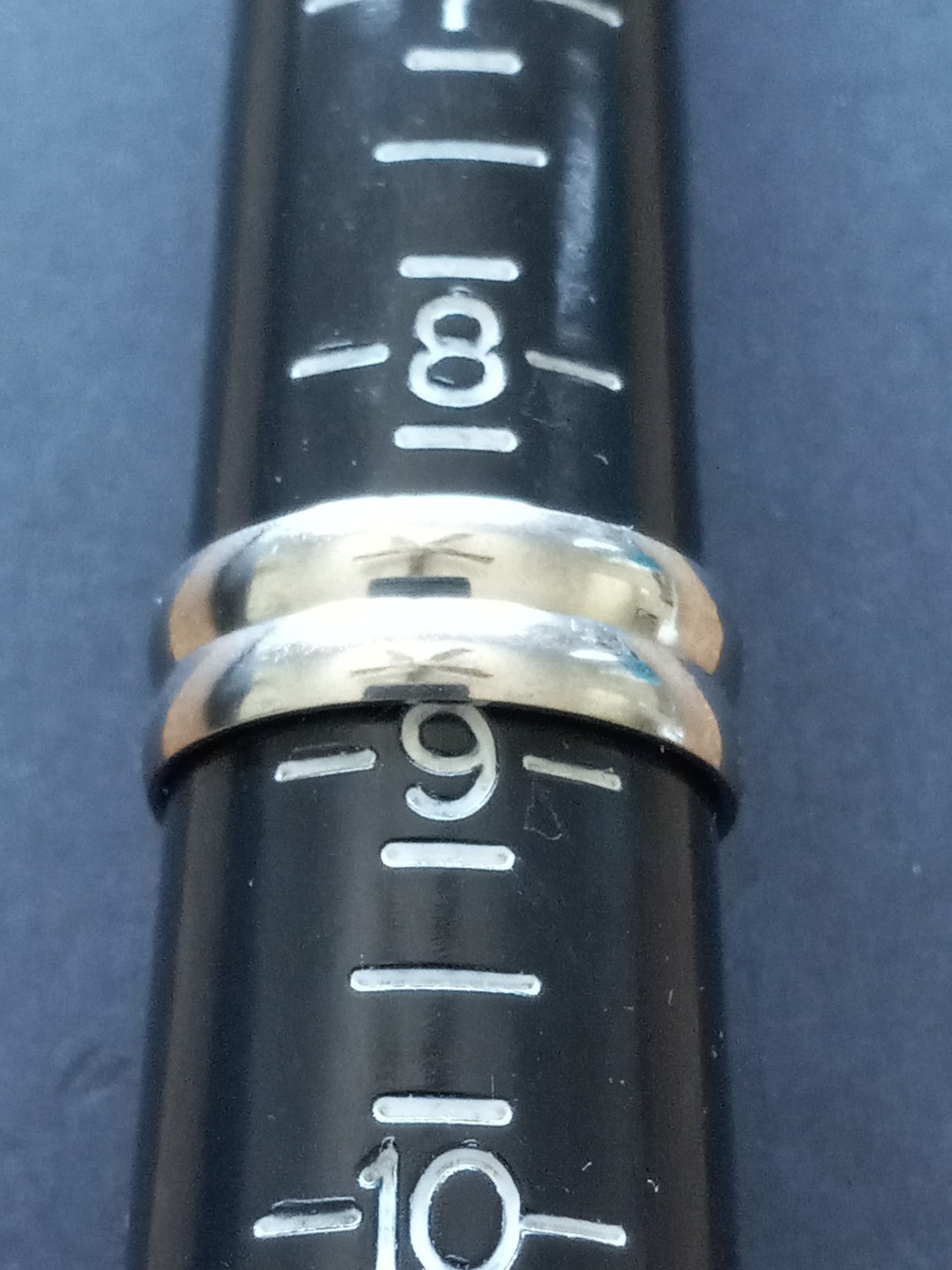 Stainless Steel Fashion Ring – Polished Double Curved. 7mm Wide Size 8.5 B41