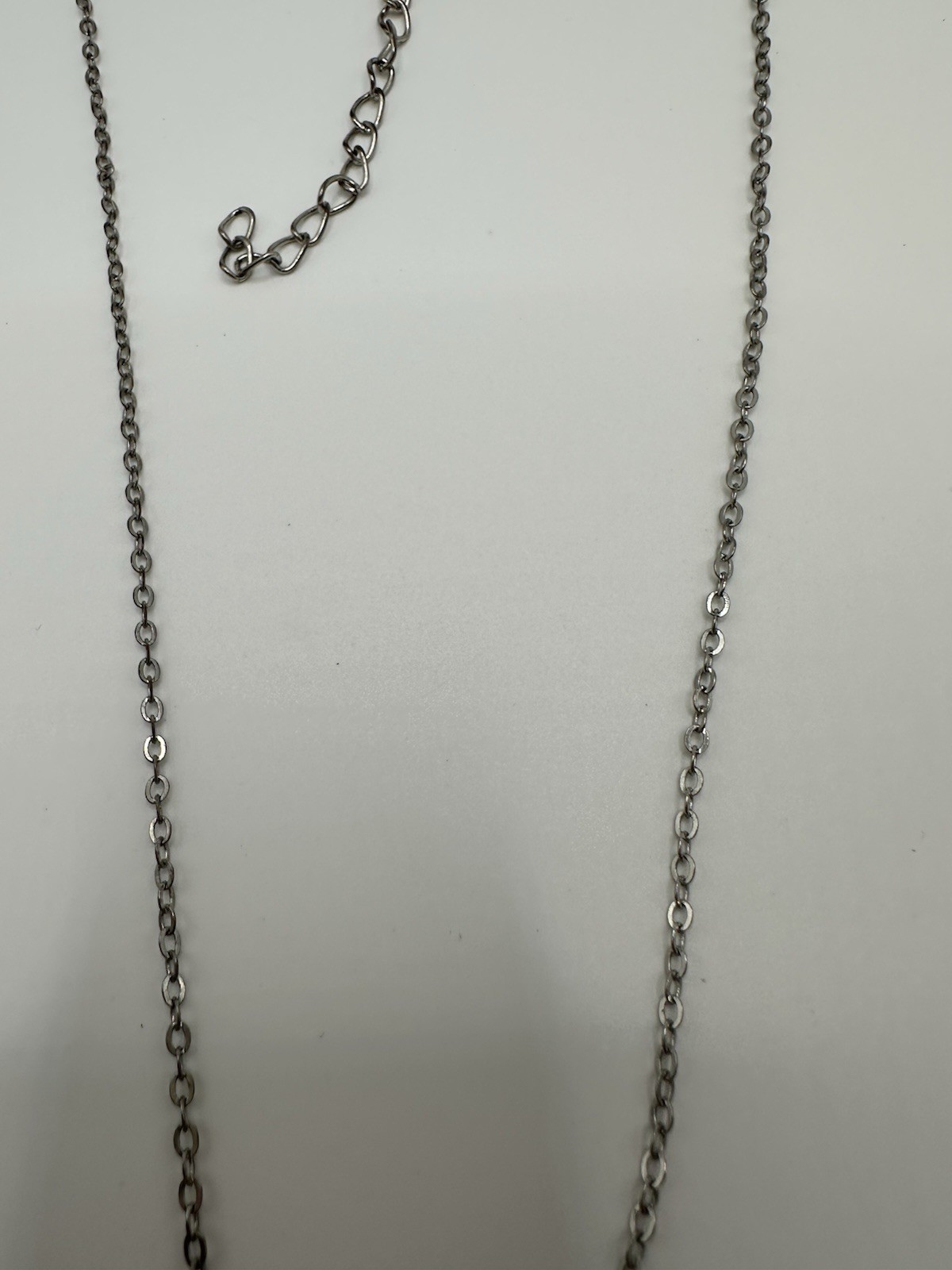 Silver Tone Chain Necklace With Retro Bohemian Circular Pendant 16”