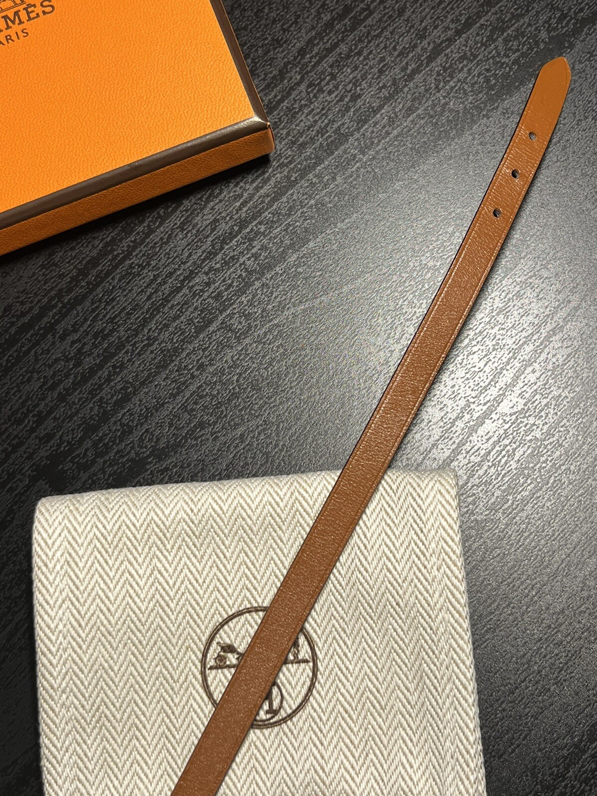 HERMES Behapi Double Tour Black/Brown Leather Bracelet(SEE DESCRIPTION) (OFFER!)