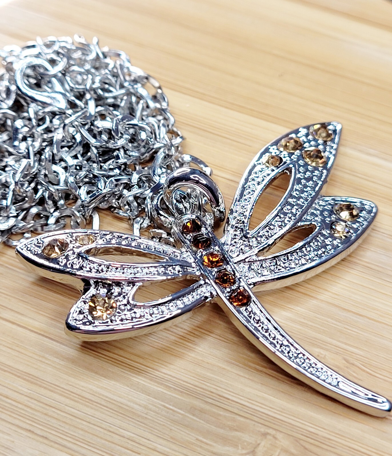DRAGONFLY Pendant Vintage NECKLACE with Gift Bag, BRAND NEW !