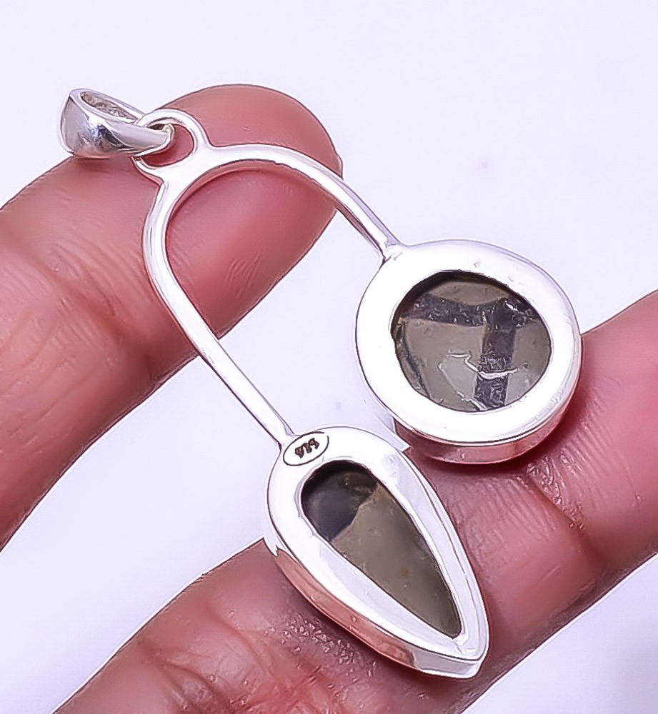 Septerian Stone Gemstone 925 Sterling Silver Handmade Pendant 1.95″ A311