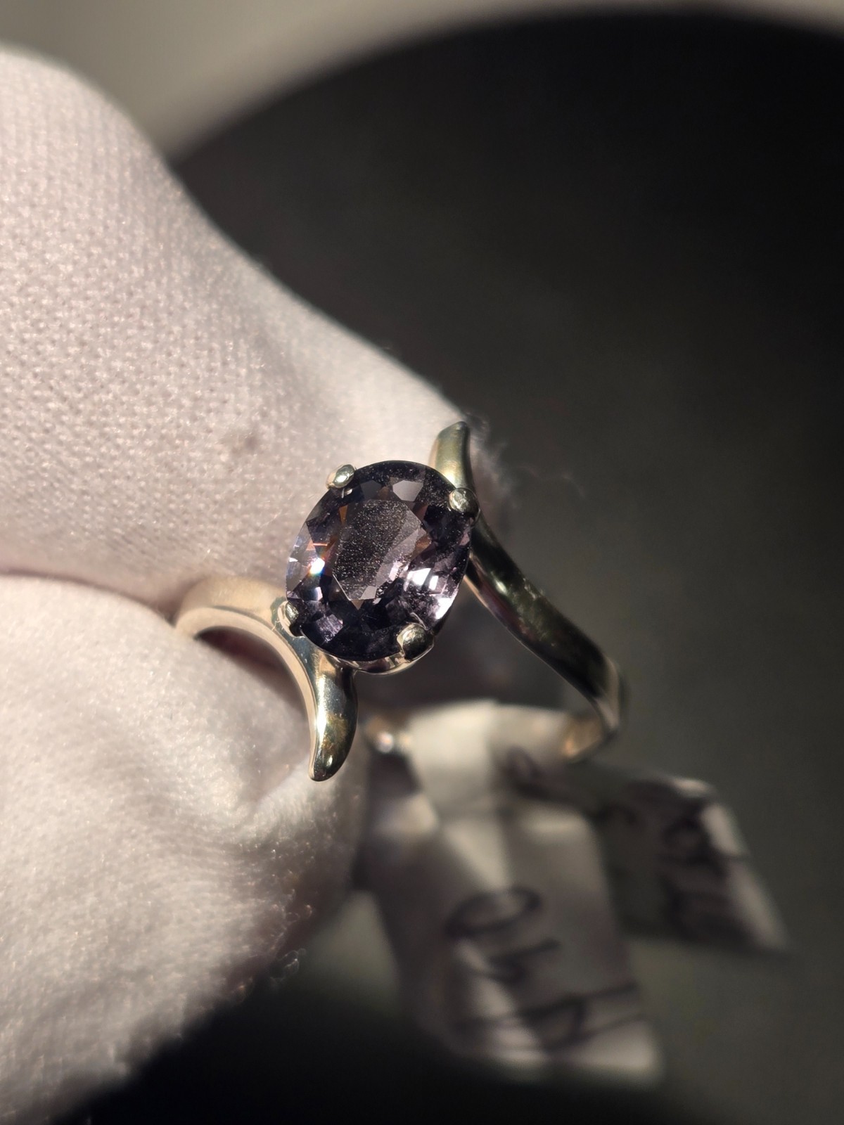 1.41CT NATURAL TITANIUM SPINEL RING!!! RICH PURPLE BLUE/COLOR SATURATION/LUSTER!