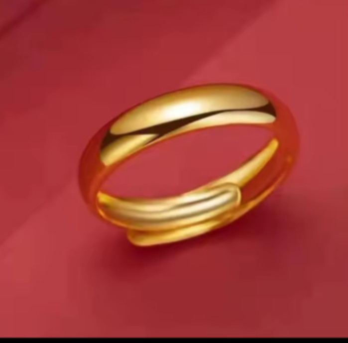 Anillo Ajustable Dorado Acero Inoxidable Mujer Minimalista Elegante Regalo Moda