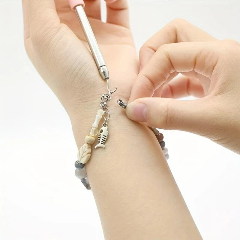 Bracelet Helper Tool Jewelry Fastening Aid for Easy Hook Clasp Tie & Zipper Use