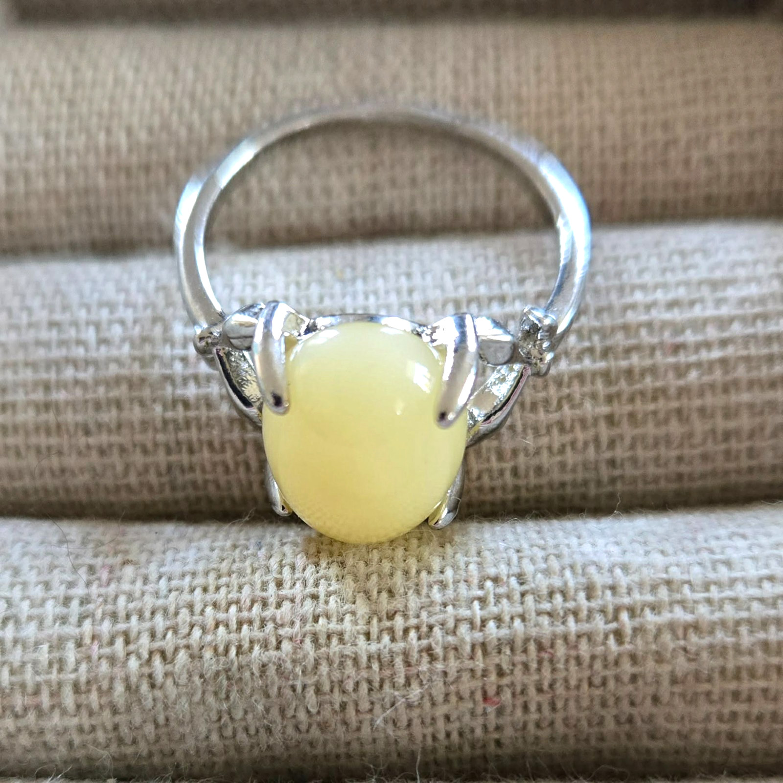 Citrine Ring Acrylic Simulated Size 9 Next Day Shipping