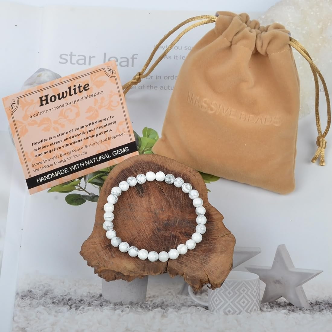 Natural Stone Yoga Stretch Bracelet – Healing Energy Gift for All Adults