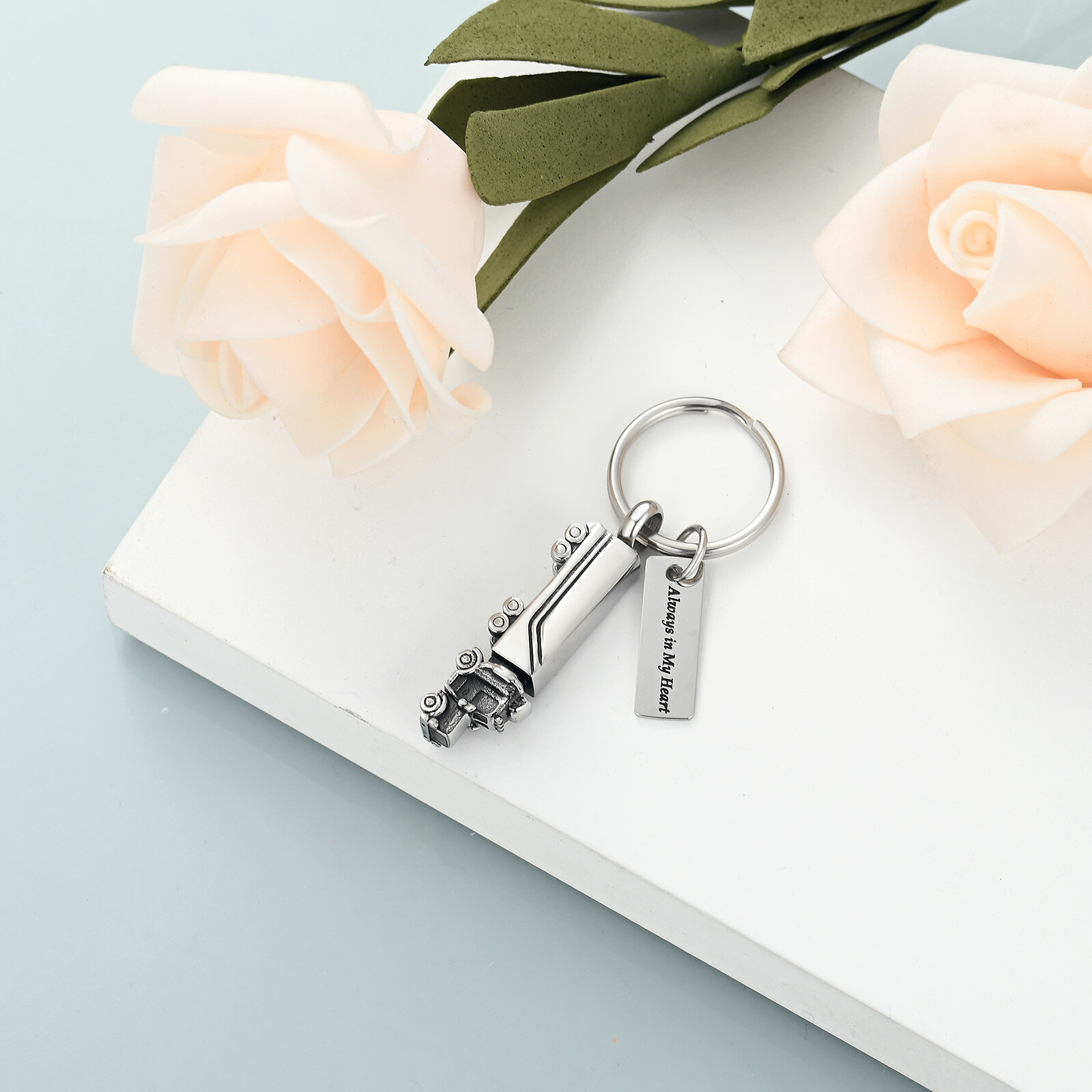 Men’s Customize Cremation Urn Necklace Truck Ashes Pendant Jewelry Urns Memorial