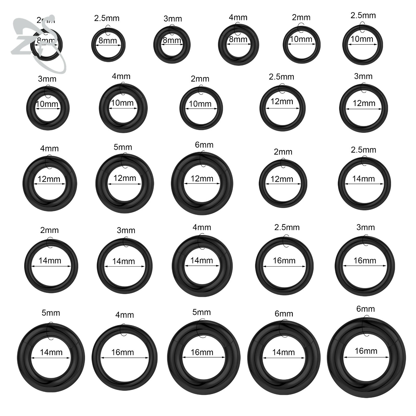2G-12G Titanium Hinged Large Septum Ring Clicker Ear Gauge Hoop Earring Jewelry
