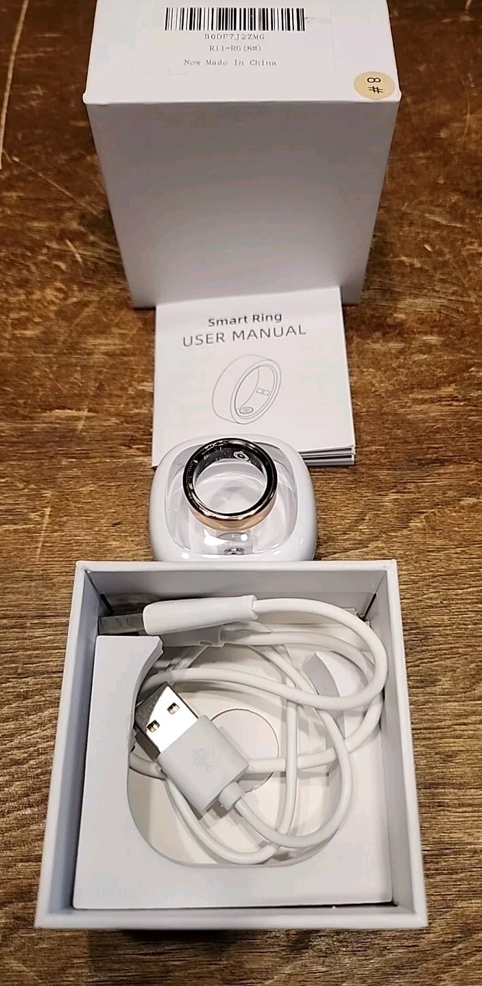2024 Smart Ring Health Finger Ring Monitor Heart Rate Fitness Tracker Waterproof