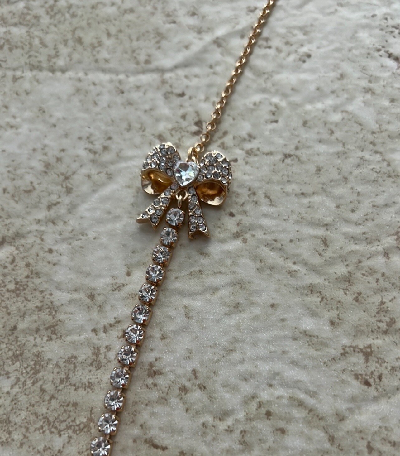 Betsey Johnson Pink Red Crystals Strawberry Long Chain Necklace Gold Tone NWT