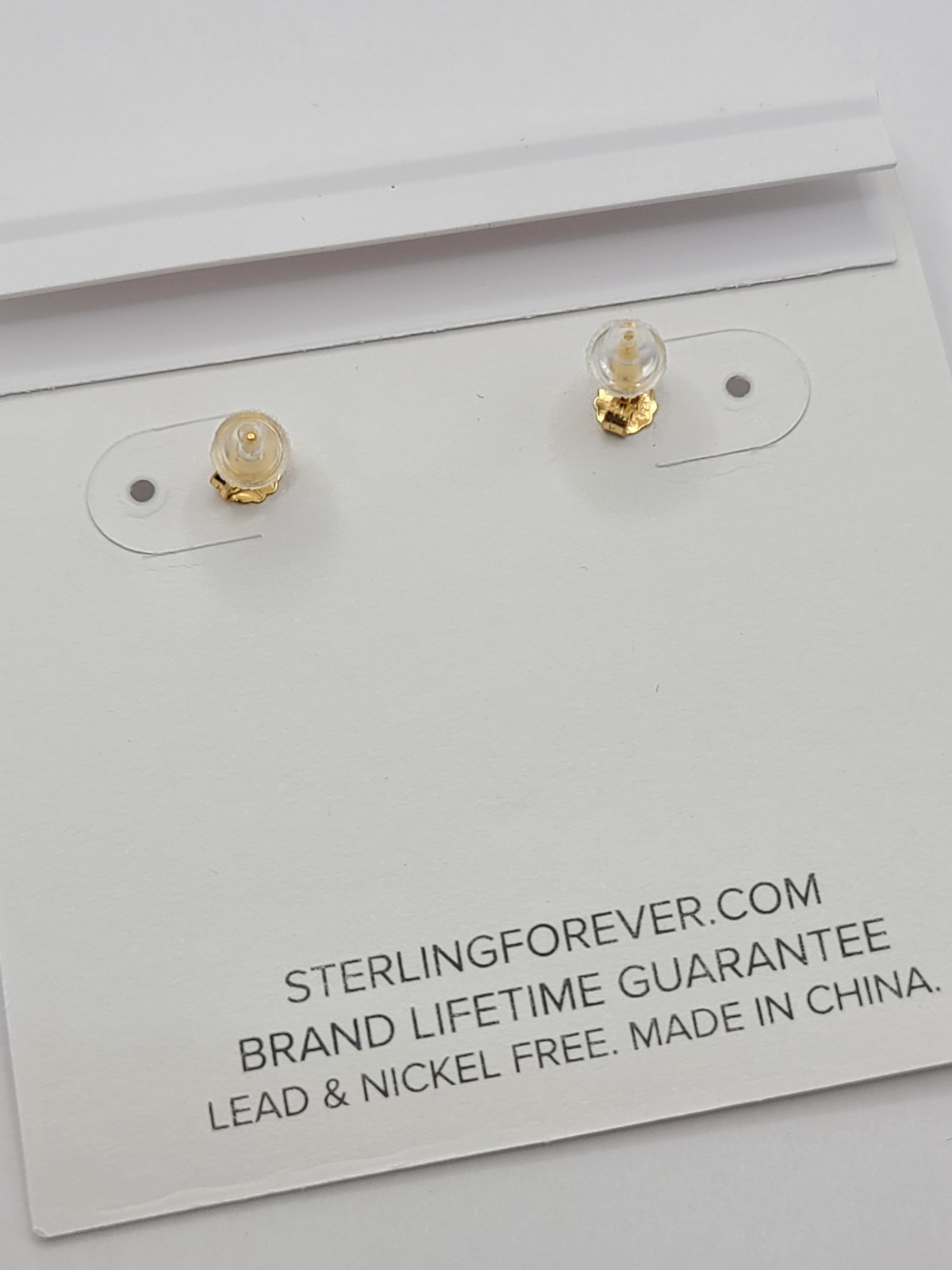 Asscher Cut 7mm Gold Plated CZ Sterling Forever Stud Post Earrings
