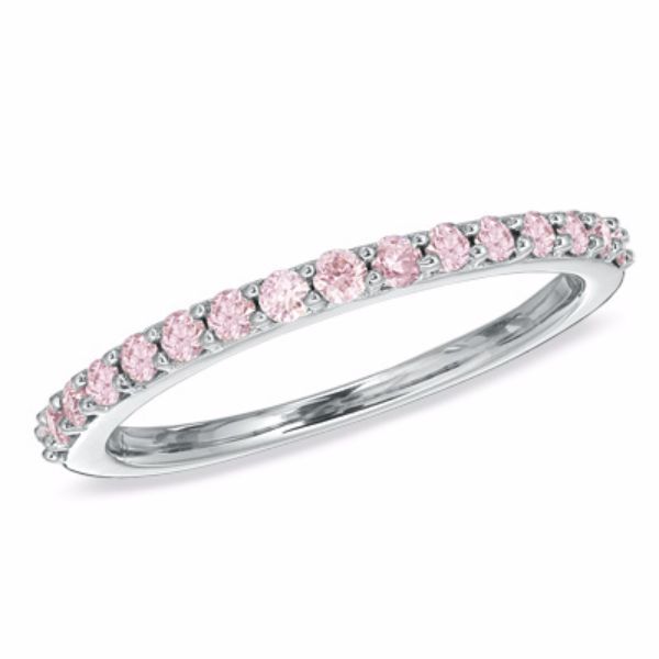 1/3 Ct Aniverasry Band Ring Round Cut Simulated Tourmaline 10K White Gold