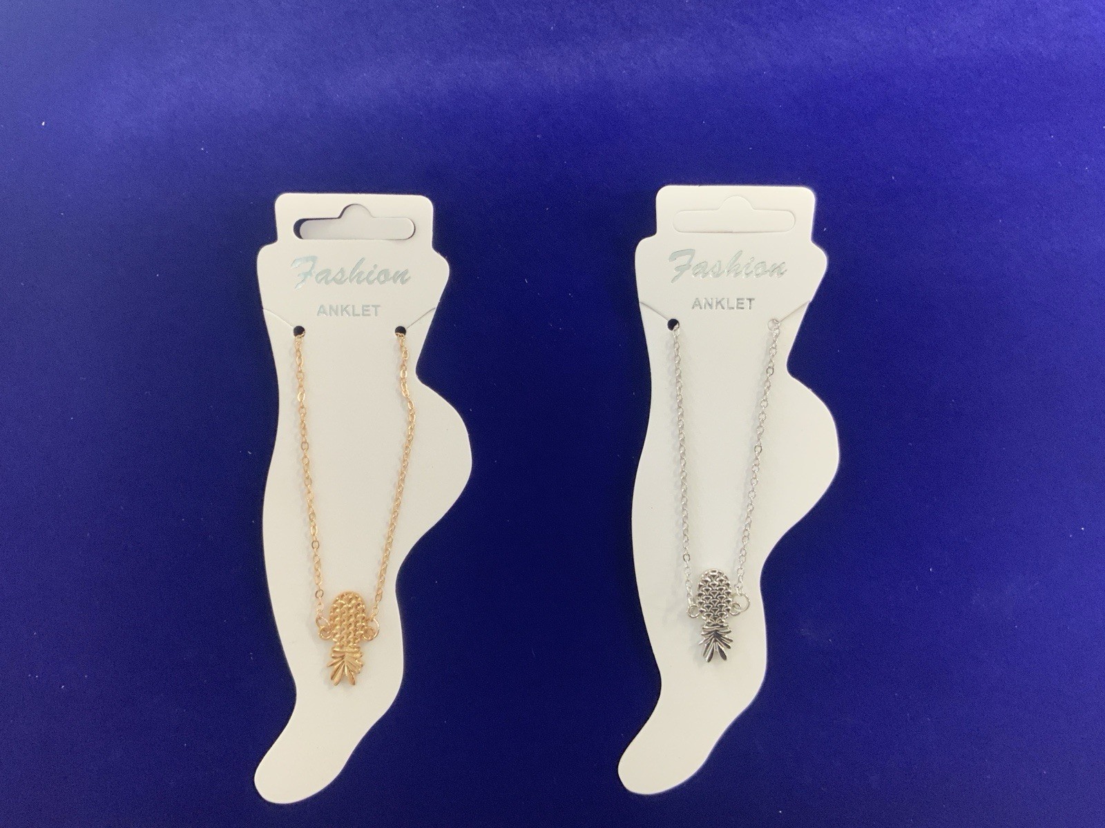 2 Pc Lot Sexy Gold Silver Color Ankle Bracelet Upside Down Pineapple Hot Wife
