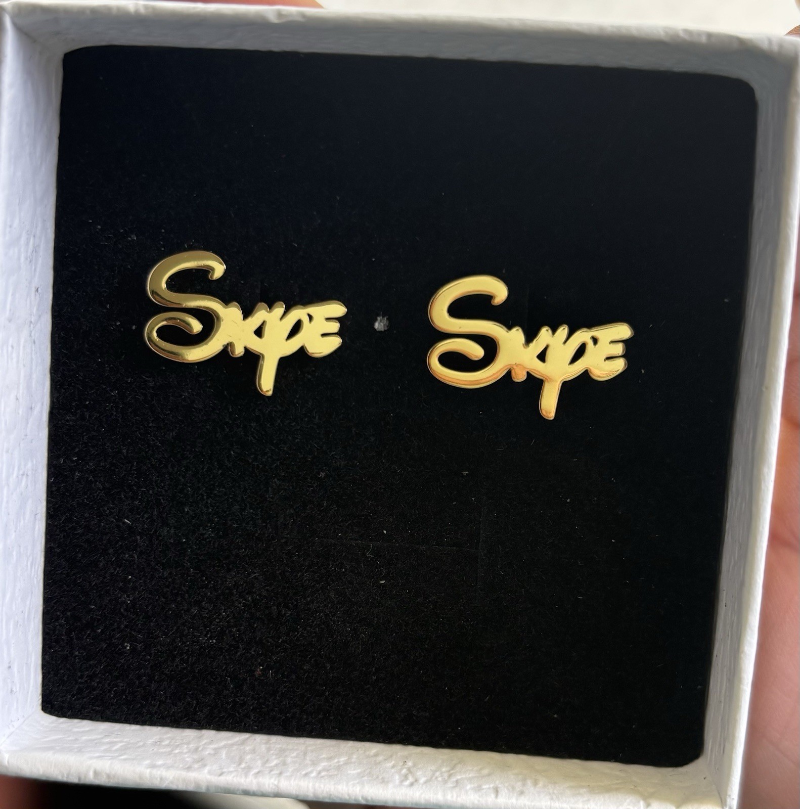 Name Earrings Personalized Gold Plated Stud Earring Any Name