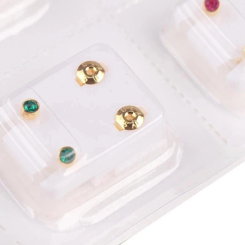24Pcs Medical Earrings Piercing Tool Ear Stud Surgical Steel Earrings Women