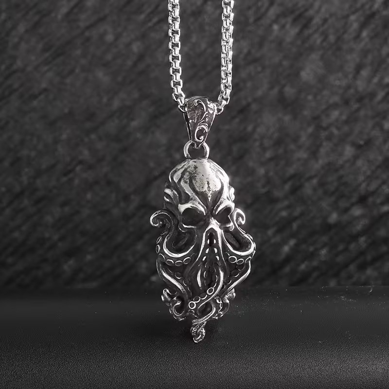 Elegant 925 Sterling Silver Octopus Charms New Fashion Jewelry Pendant Necklace