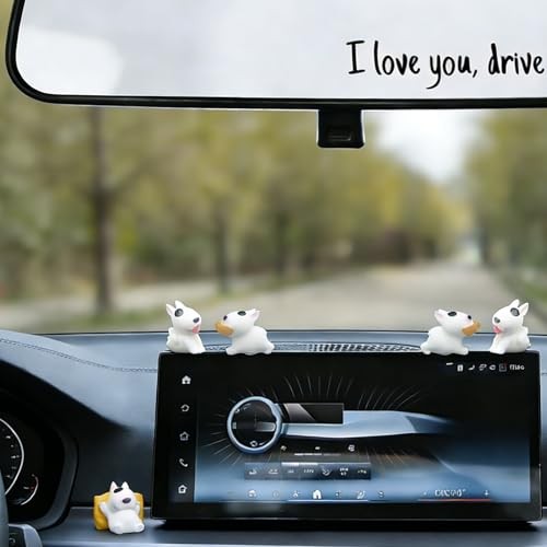 Cute Bulldog Car Accessories Set, Car Dashboard & Interior Yellow-Bulldog