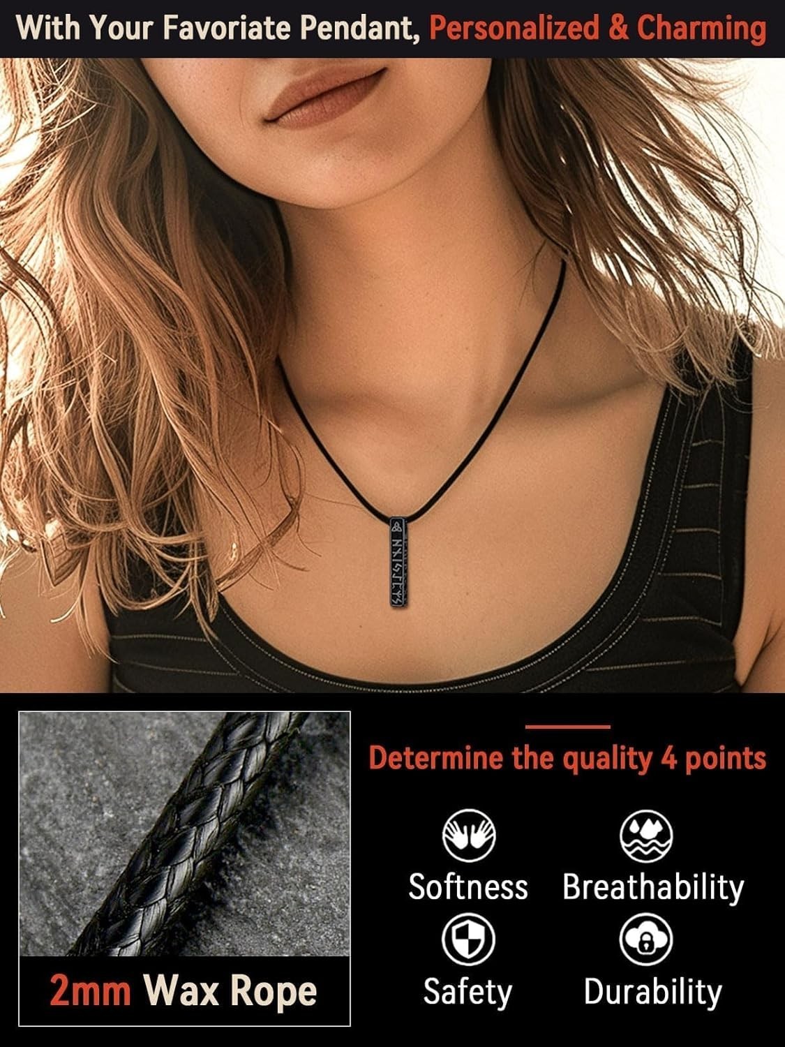 Quality Braided Leather Necklace with Silver Clasp, Perfect Gift Box Included