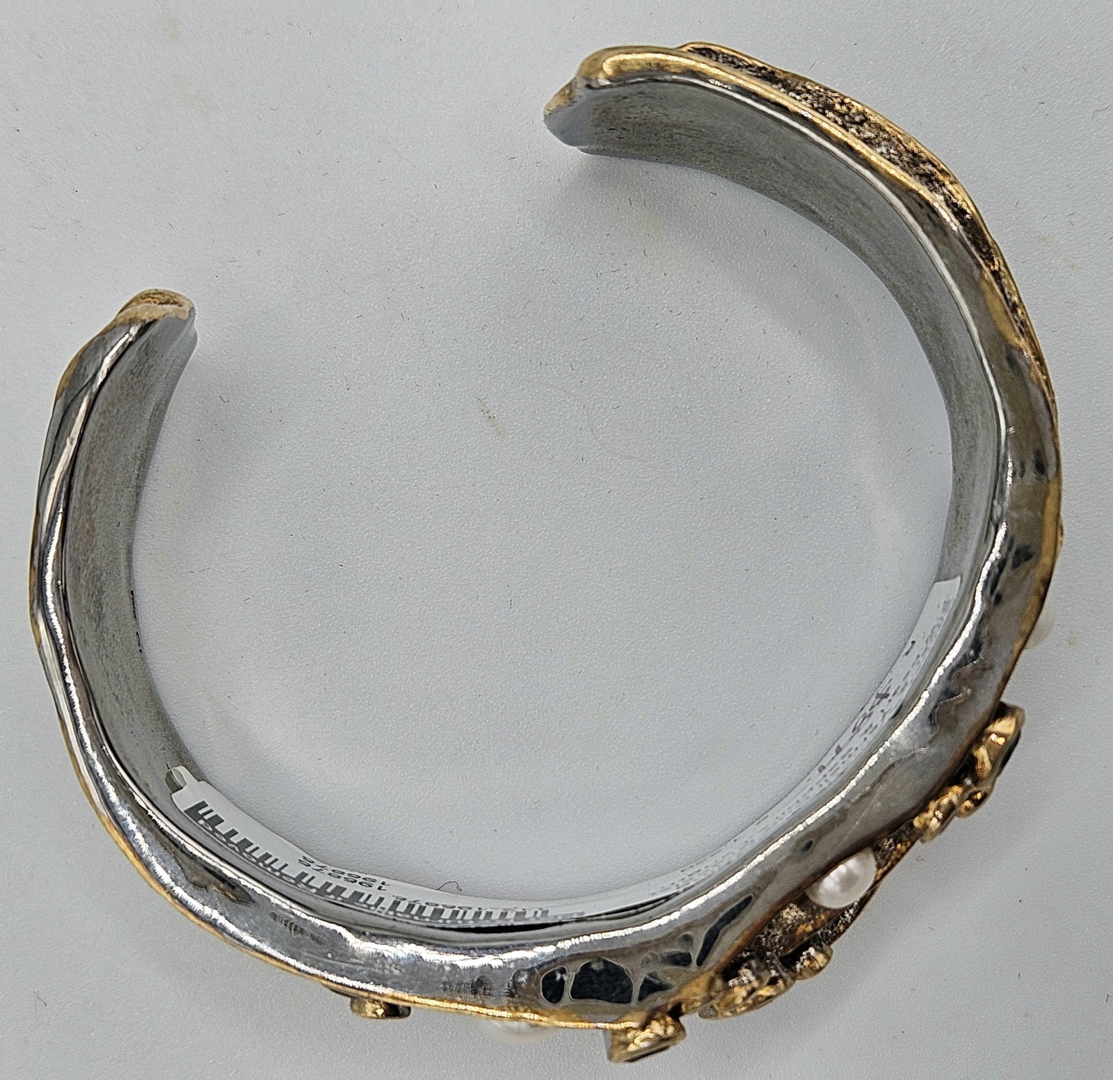 Silver Multi Gem FW Pearl Cuff Bracelet Gold Vermeil Sapphire, Garnet, Amethyst