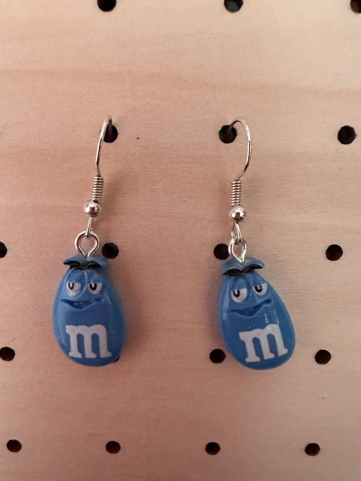 Blue Chocolate Candy Character Earrings – Cute Novelty Jewellery