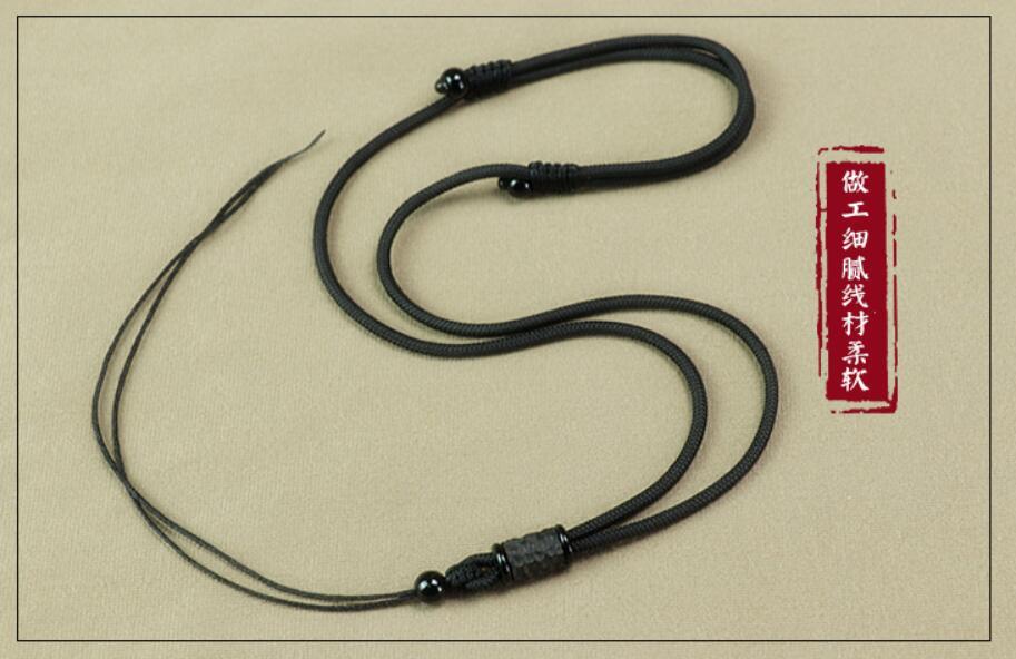 2 PCS Natural Ebony Cord String Necklace for Pendant Chain for Pendant