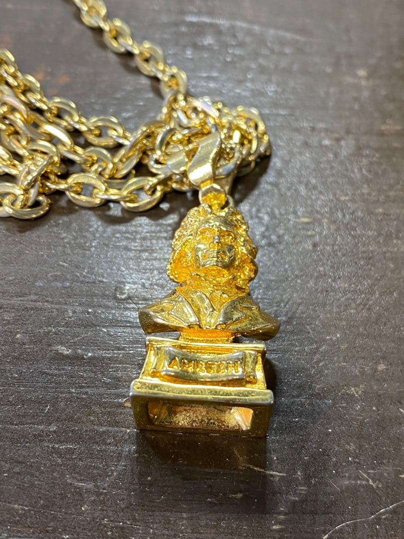 Ambush Beethoven Necklace Gold with Pouch 75〜80cm Used Japan