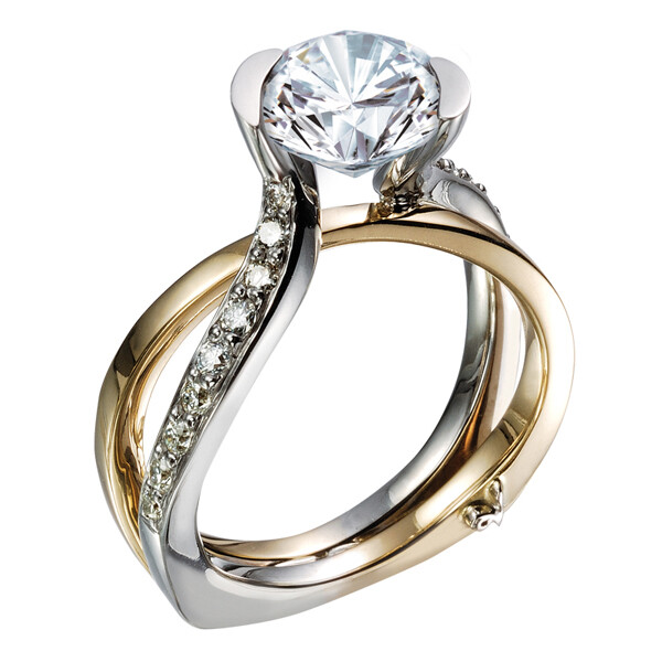 Fashion Two Tone 925 Silver Filled Ring Women Jewelry Wedding Party Ring Sz 6-10