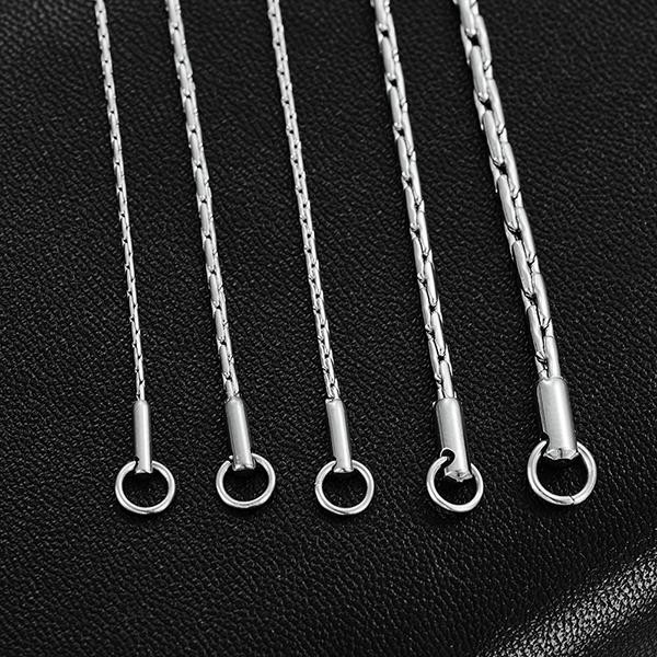Thin Silver Necklaces Link Cable Chains for Women 316L Stainless Steel Jewelry
