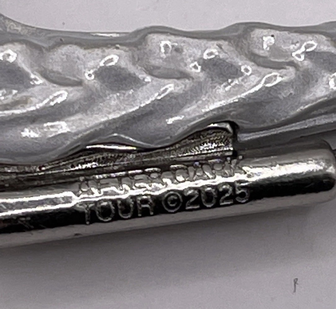 Nike After Dark Run Tour Medal 2025 Chain Necklace Silver Tone Made in Italy